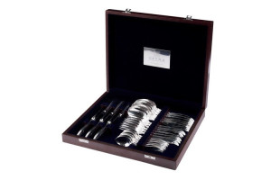 Zestaw posrebrzanych sztućców stołowych, oksydowany - 24 szt.