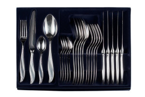 Zestaw posrebrzanych sztućców obiadowych - 24 szt.