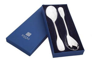 Zestaw posrebrzanych sztućców do sałat - 2 szt.