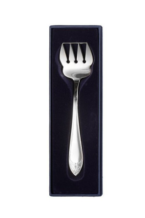 Srebrny widelec uniwersalny, oksydowany