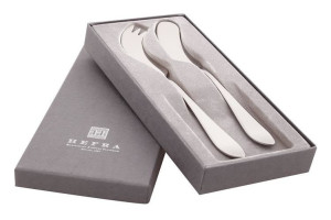 Zestaw sztućców do sera i masła ze stali szlachetnej - 2 szt.