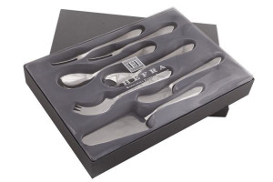 Zestaw sztućców serwingowych ze stali szlachetnej - 7 szt.