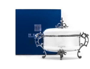 Posrebrzana cukiernica "Fragetka" - piękno i elegancja