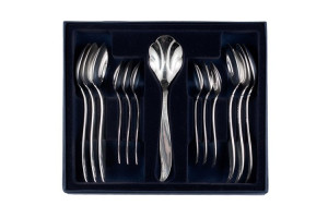 Zestaw posrebrzanych łyżeczek, oksydowany - 13 szt.