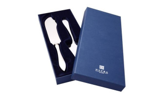 Zestaw posrebrzanych sztućców do tortu - 2 szt.