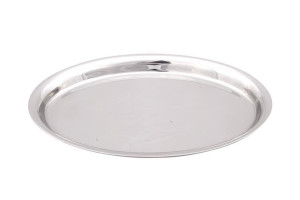 Posrebrzana mała taca owalna