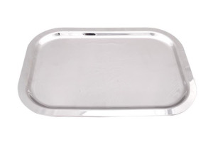 Posrebrzana taca prostokątna
