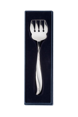 Posrebrzany widelec uniwersalny, oksydowany