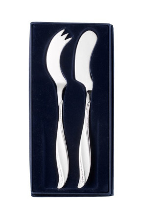 Zestaw posrebrzanych sztućców do sera i masła - 2 szt.