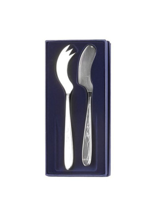 Zestaw posrebrzanych sztućców do sera i masła - 2 szt.