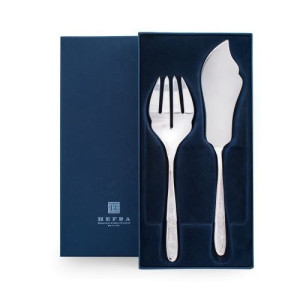 Zestaw posrebrzanych sztućców serwingowych do ryb - 2 szt.