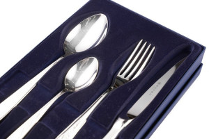 Zestaw sztućców obiadowych ze stali szlachetnej - 4 szt.