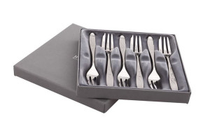 Zestaw widelczyków do ciast ze stali szlachetnej - 6 szt.