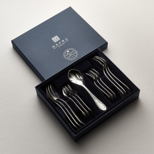 Zestaw srebrnych łyżeczek, oksydowany - 13 szt.