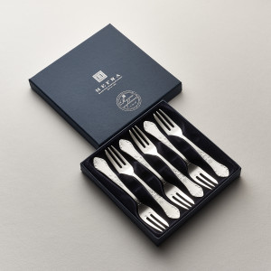 Zestaw posrebrzanych widelczyków do ciast - 6 szt.