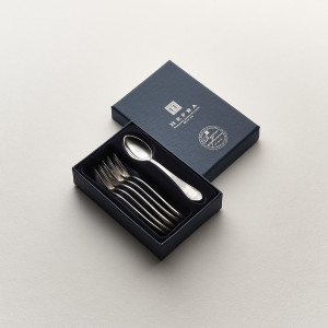 Zestaw srebrnych łyżeczek do kawy, oksydowany - 6 szt.