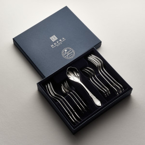 Zestaw posrebrzanych sztućców deserowych - 13 szt.