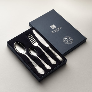 Zestaw posrebrzanych sztućców obiadowo-deserowych - 4 szt.