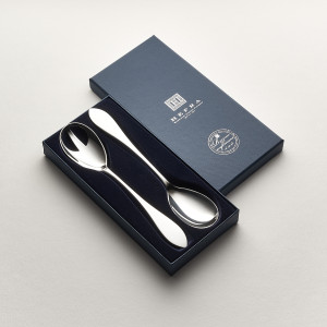 Zestaw srebrnych sztućców do sałat - 2 szt.