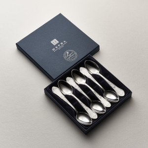 Zestaw posrebrzanych łyżeczek do herbaty, oksydowany - 6 szt.