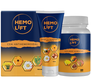 Schema Completa Hemoroizi Externi & Interni: Ceai - Pastile - Crema - 100% Naturale HemoLift