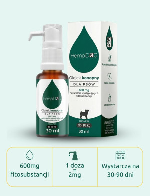 Hempidog Olejek konopny dla psa do 10 kg