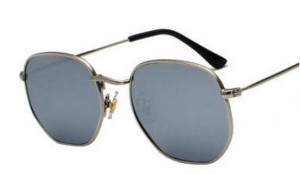 Hidzo Zonnebril Marshal Zilver - UV 400 - Zilvere Glazen