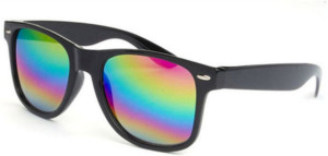 Hidzo Zonnebril Zwart - UV 400 - Regenboog Glazen