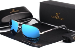 KingSeven Bluestar - Zonnebril Heren - Pilotenbril met UV400 en polarisatie filter - Z68