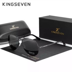 Kingseven Zonnebril Heren - Aviator - Polariserend - Zwart