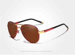 KingSeven Brownstar - Pilotenbril met UV400 en polarisatie filter - Z185