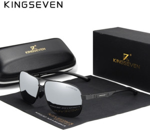 KingSeven Greystar - Zonnebril Heren - Pilotenbril met UV400 en polarisatie filter - Z189