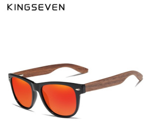 KingSeven Oranje - Wayfarer met UV400 en polarisatie filter - Z206