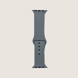 Hidzo Horlogebandje - Geschikt voor Apple Watch Series 1/2/3/4 - 42MM / 44MM - Siliconen - Donker Grijs