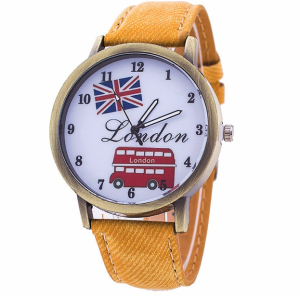 Hidzo Horloge London - Geel