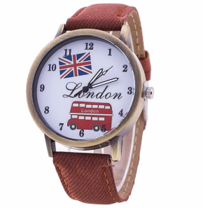 Hidzo Horloge London - Bruin