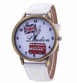 Hidzo Horloge London - Wit