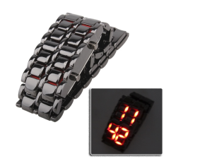 Hidzo Horloge Digitaal ø 37 mm - Zwart - Staal