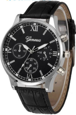Hidzo Horloge Geekthink Ø 37 mm - Zwart - Inclusief horlogedoosje