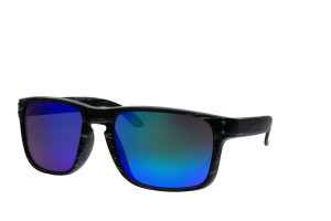 Hidzo Houten Zonnebril Grijs - UV 400 - Groene Glazen