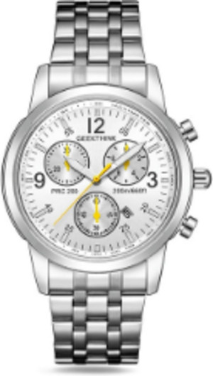 Hidzo Horloge Geekthink Ø 37 mm - Zilver - Inclusief horlogedoosje