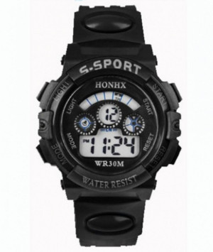Hidzo Kinderhorloge S-Sport Ø 30 mm - Zwart - Kunststof