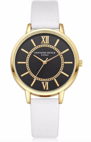 Hidzo Horloge LVPAI Ø 37 mm - Wit - Kunstleer