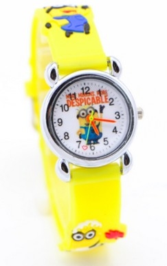 Hidzo Kinderhorloge Minion Ø 30 mm - Geel - Siliconen