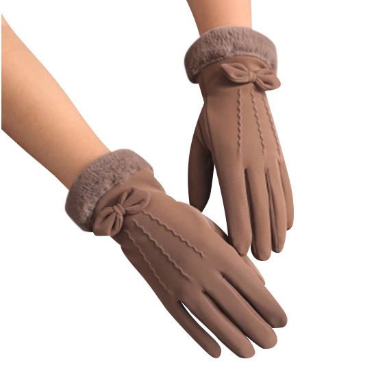 Hidzo Handschoenen - Dames - Bruin - Maat S/M - Touchscreen