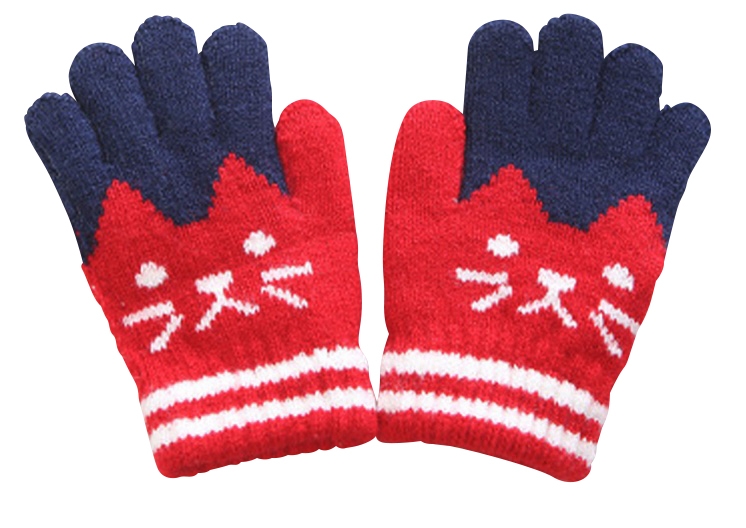 Hidzo Handschoenen - Kinderhandschoenen - Rood/Blauw - Touchscreen