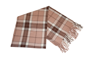 Hidzo Sjaal - 175cm_68cm - Katoen - Multicolor - Rood/Bruin/Wit