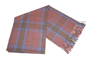Hidzo Sjaal - 175cm_68cm - Katoen - Multicolor - Rood/Bruin/Paars