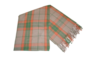 Hidzo Sjaal - 175cm_68cm - Katoen - Multicolor - Groen/Bruin/Rood