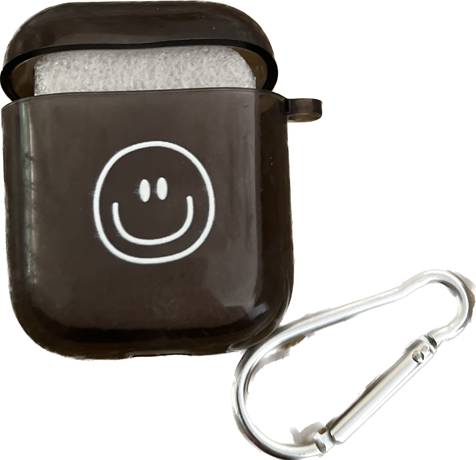 Hidzo - Hoes voor Apple's Airpods - Hard Case Zwart- Smile Face